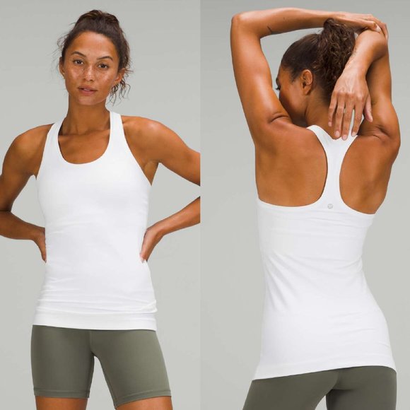 lululemon athletica Tops - Lululemon Cool Racerback Tank Top Nulu White 2